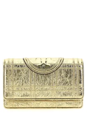 Tory Burch    Tory Burch 'Fleming Soft Metallic Square Quilt' Wallet