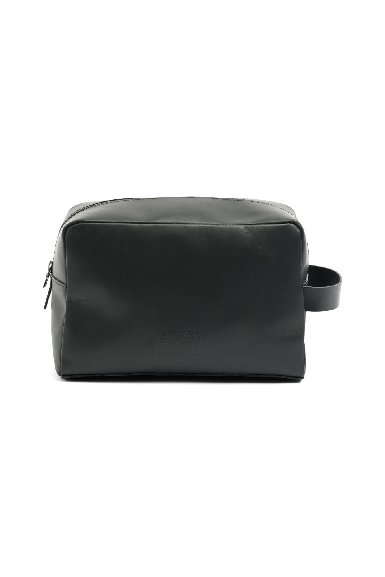 Travel Utility(Toiletry) Bag - Italian Black Leather