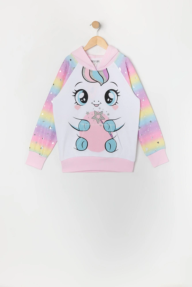 Urban Kids Girls Magic Unicorn Character Hoodie