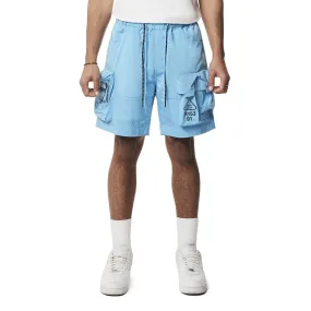 Utility Windbreaker Cargo Shorts - Carolina Blue