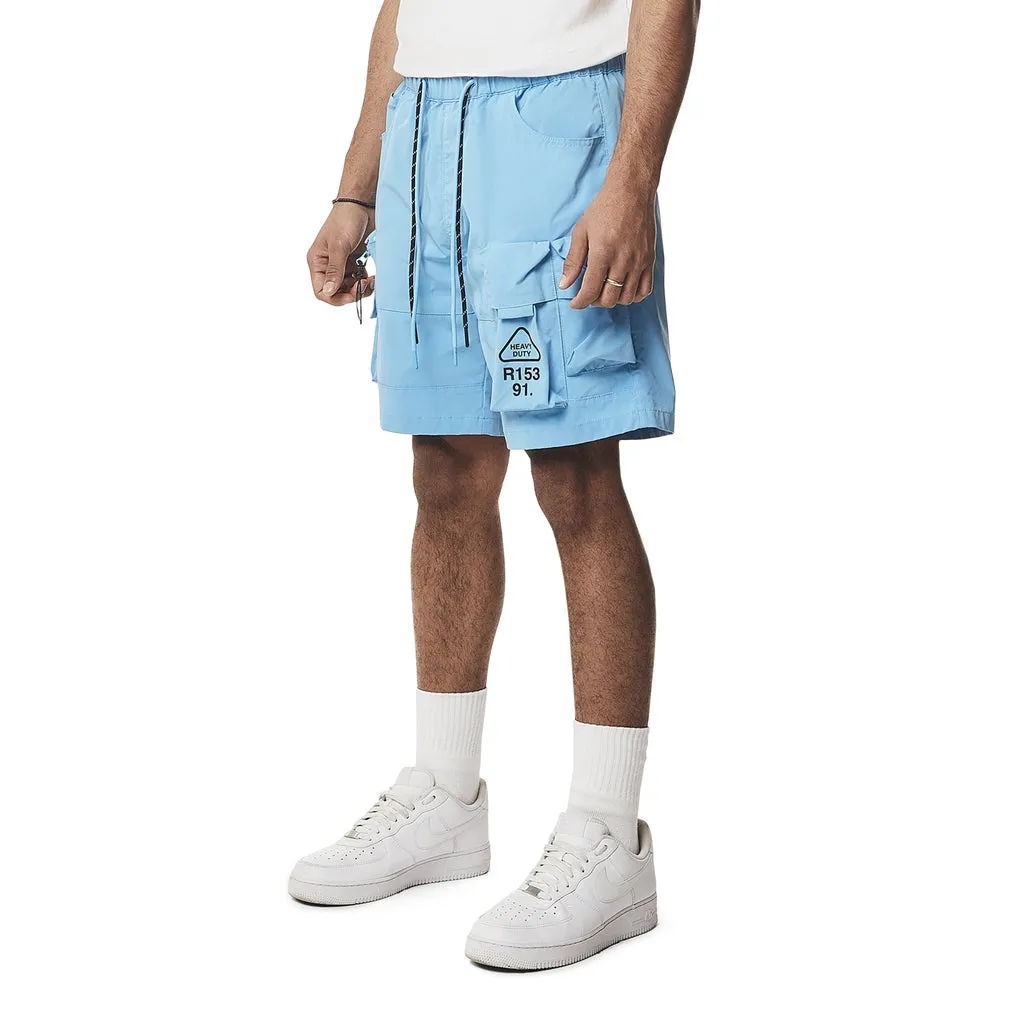 Utility Windbreaker Cargo Shorts - Carolina Blue