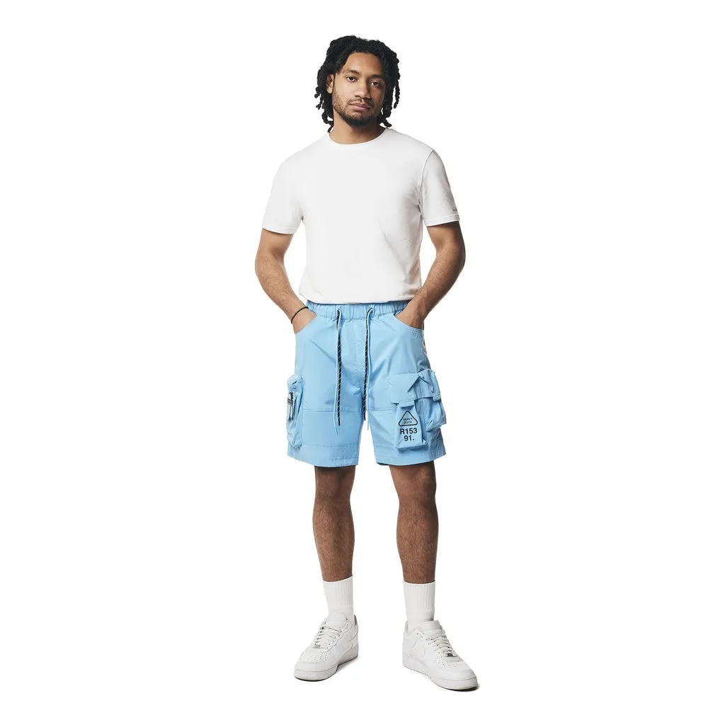 Utility Windbreaker Cargo Shorts - Carolina Blue