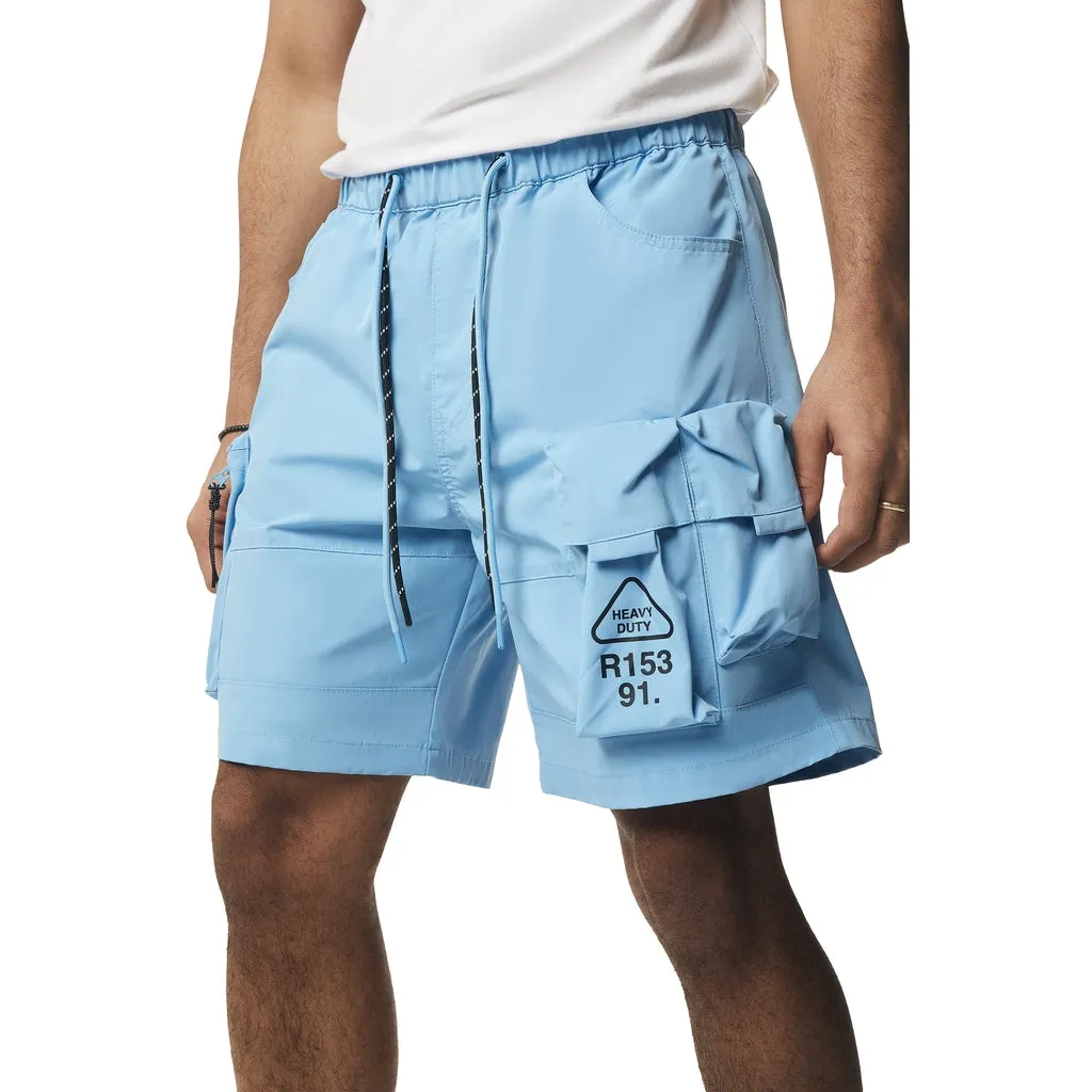 Utility Windbreaker Cargo Shorts - Carolina Blue