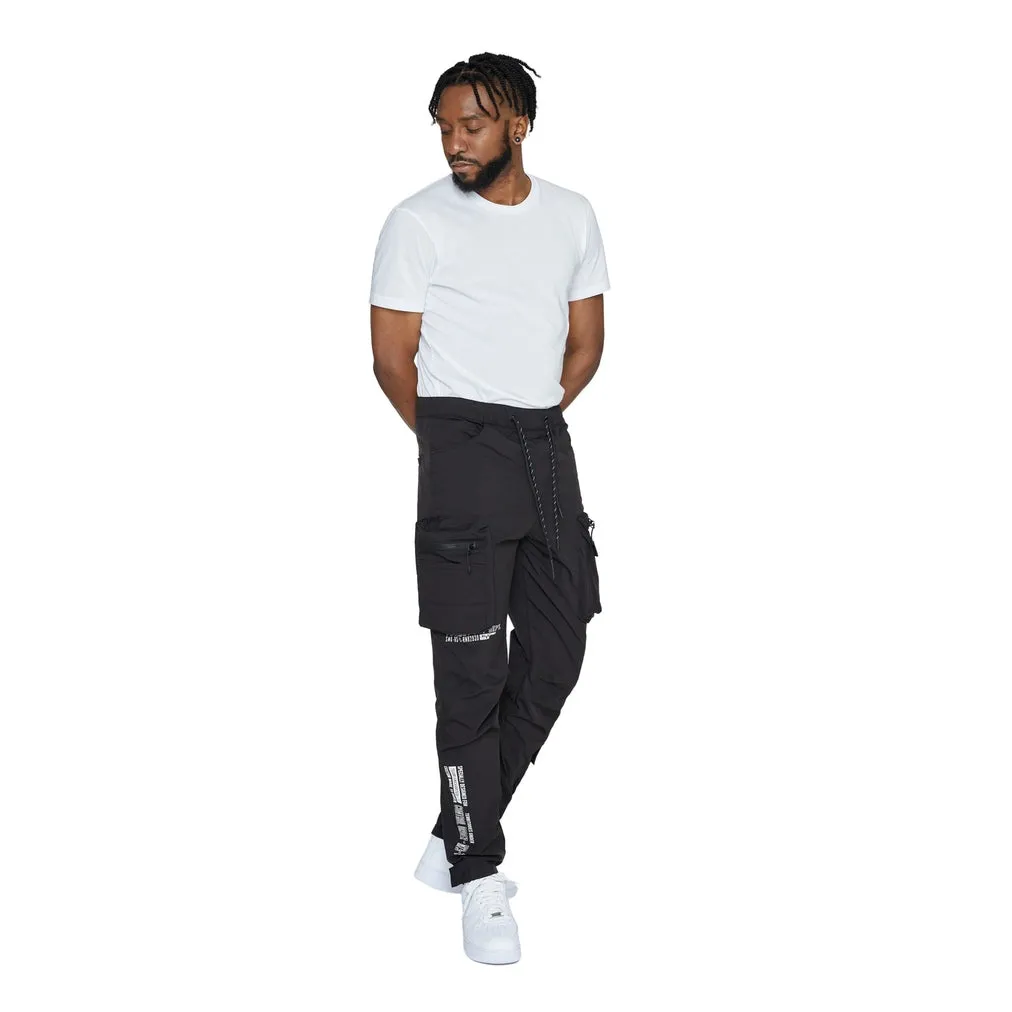 Utility Windbreaker Pants - Black