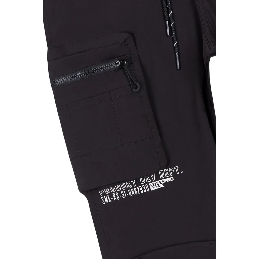 Utility Windbreaker Pants - Black