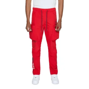 Utility Windbreaker Pants - Red