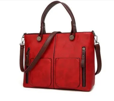 Vintage PU Shoulder Totes Bag