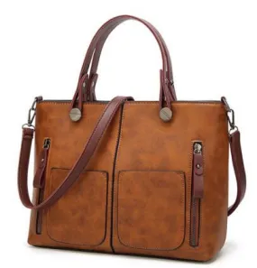 Vintage PU Shoulder Totes Bag