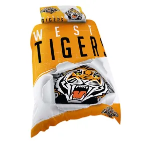 Wests Tigers Single Quilt Cover Set