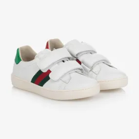 White Leather Ace Trainers