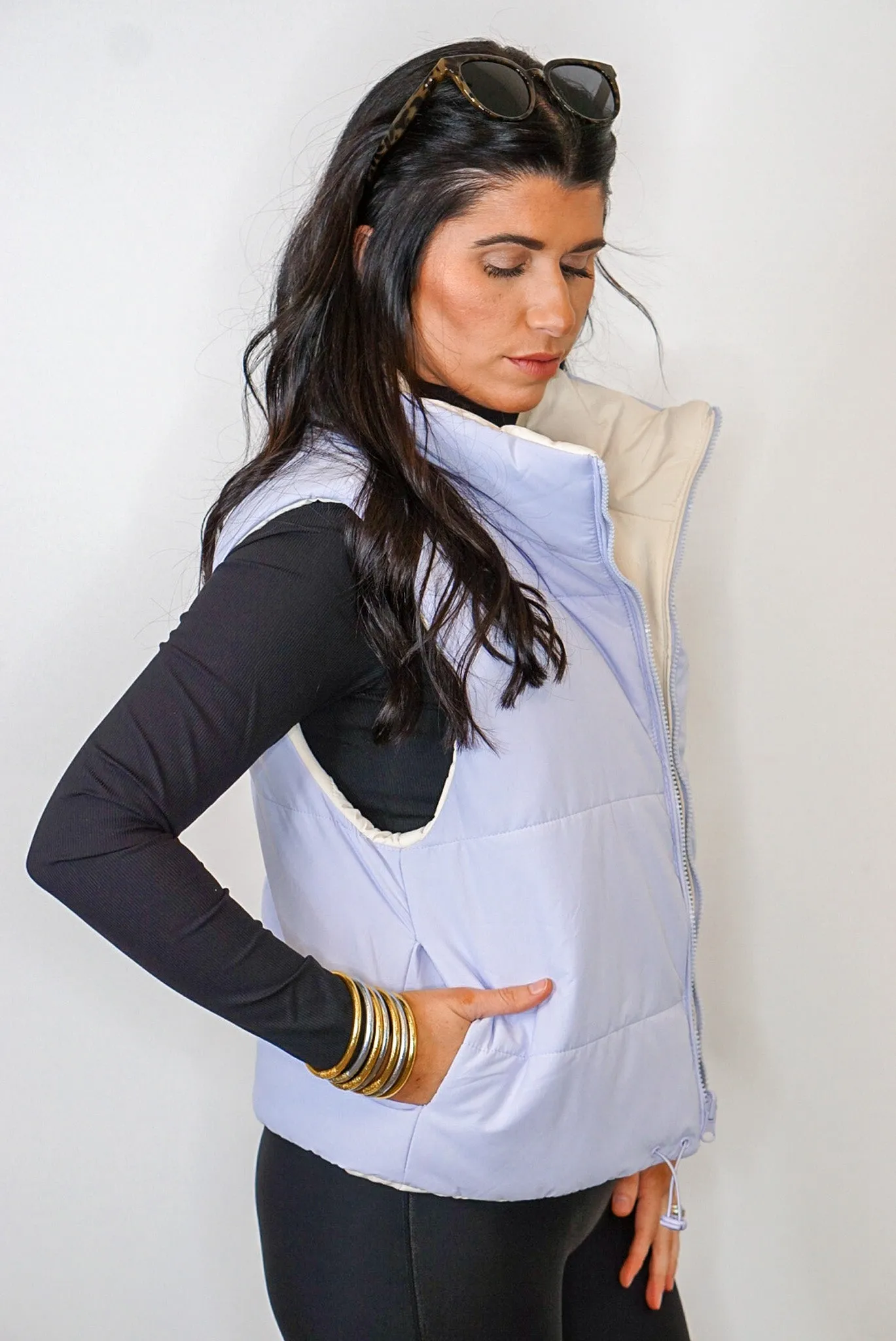 Winter Adventures Periwinkle Reversible Vest