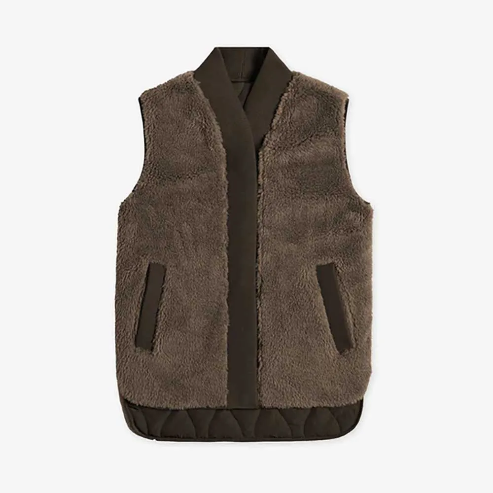 Women's Covey Reversible Quilt Gilet - Crocodile/Fallen Rock