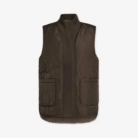 Women's Covey Reversible Quilt Gilet - Crocodile/Fallen Rock