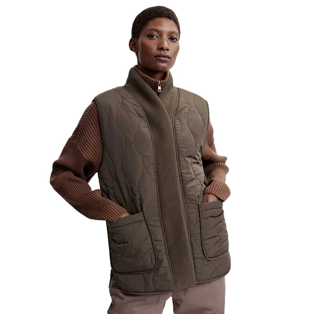 Women's Covey Reversible Quilt Gilet - Crocodile/Fallen Rock