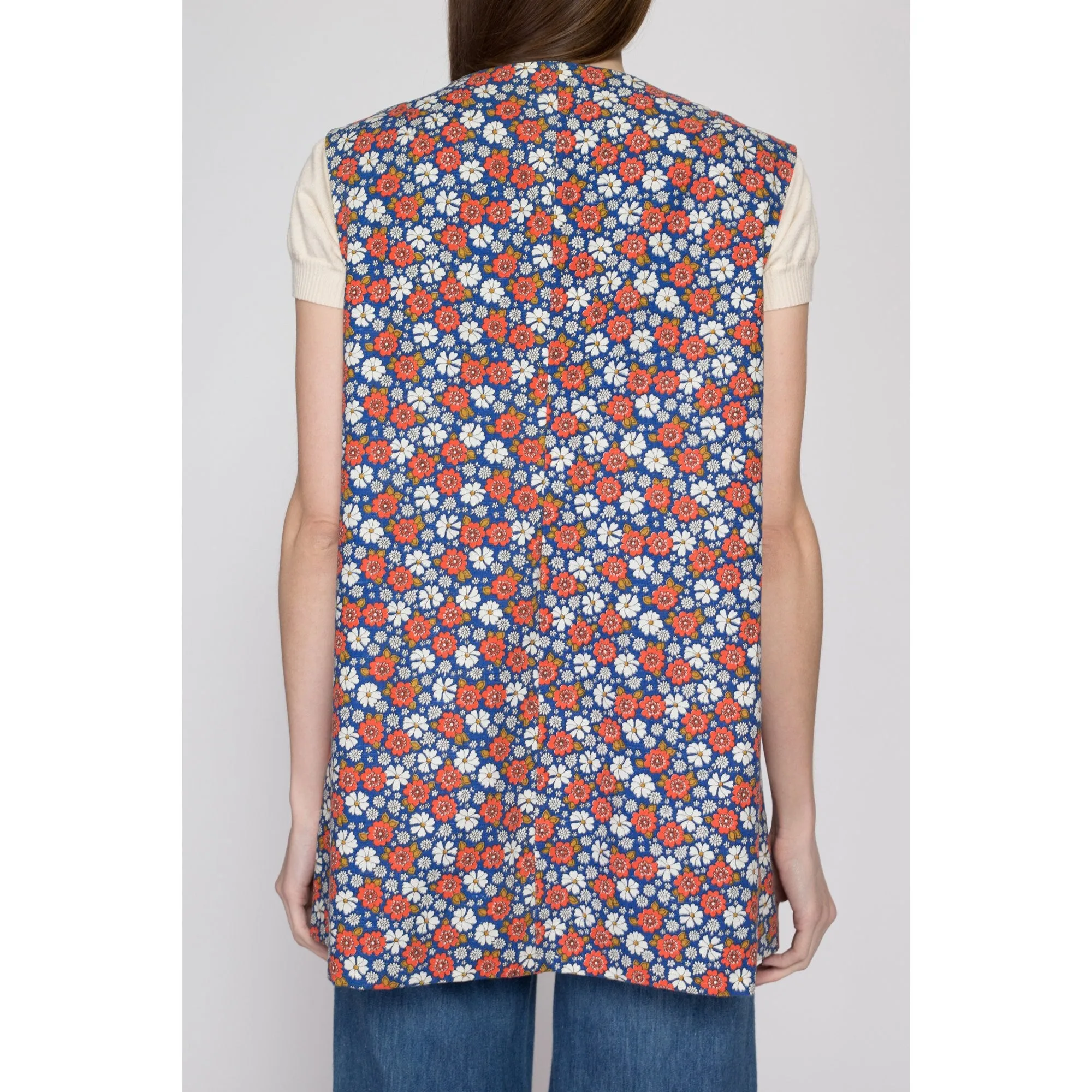 XL 70s Flower Power Vest