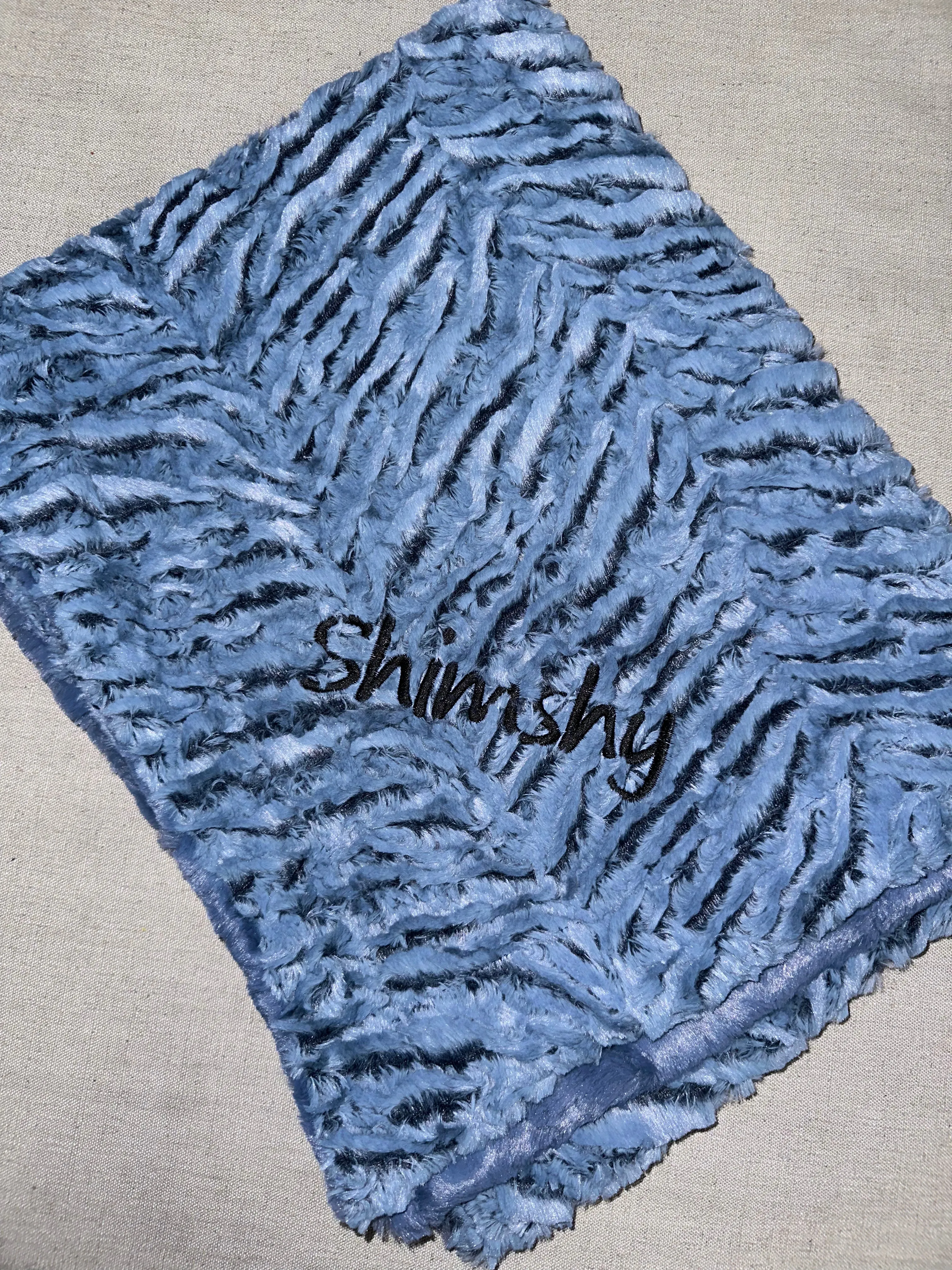 Zandino Henry Denim Minky Blanket